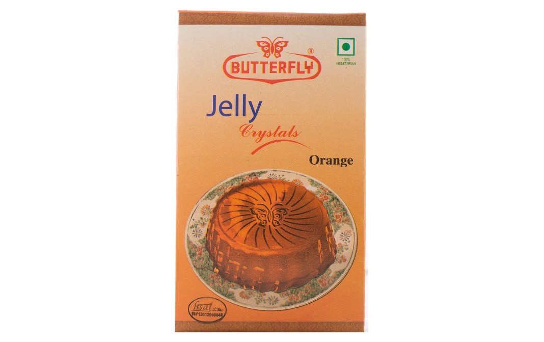 Butterfly Jelly  Crystals Orange    Pack  100 grams